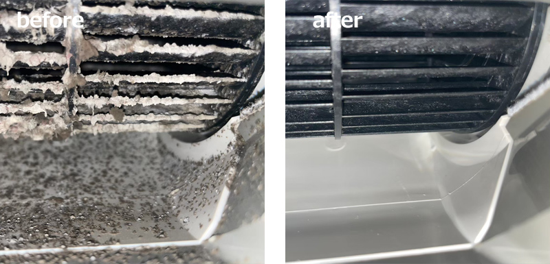 守谷市中央のお客様宅　パナソニック製エアコンクリーニング例